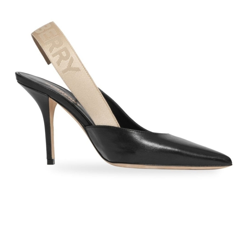 Burberry Maria logo slingback pumps womens size